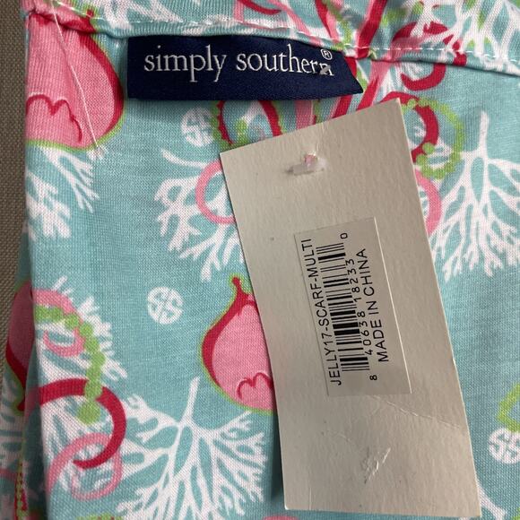 Simply Southern NWT Infinity Scarf - Jellyfish Print - Colorful - Nautical/ Fun - Picture 3 of 3